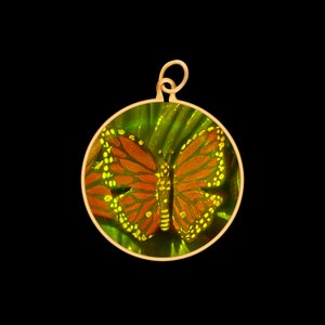 9 Karat Gold Hologramm Anhänger - Schmetterling (Klein)