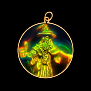 9ct Gold Hologram Pendant - Gandalf Wizard (Medium)