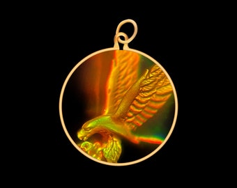 9ct Gold Hologram Pendant - Eagle (Small)