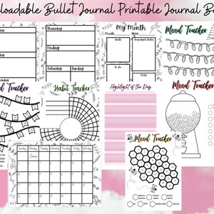 Bullet Journal Templates Printable Journal Bundle Downloadable PDF - Etsy