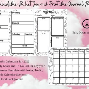 Bullet Journal Templates Printable Journal Bundle Downloadable PDF - Etsy