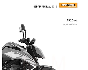 2019 KTM 250 Duke Factory Repair Service Shop Manual