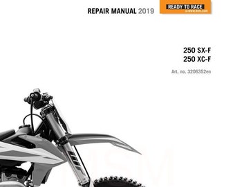 2019 KTM 250 SX-F XC-F Manual de taller de servicio de reparación de fábrica