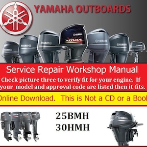 Yamaha Outboard 25BMH-30HMH Repair Service & Shop Manual