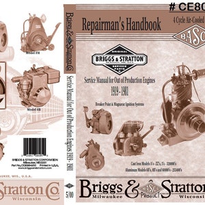 Briggs and Stratton 1919-1981 Older Engines Repairman's Handbook Manual