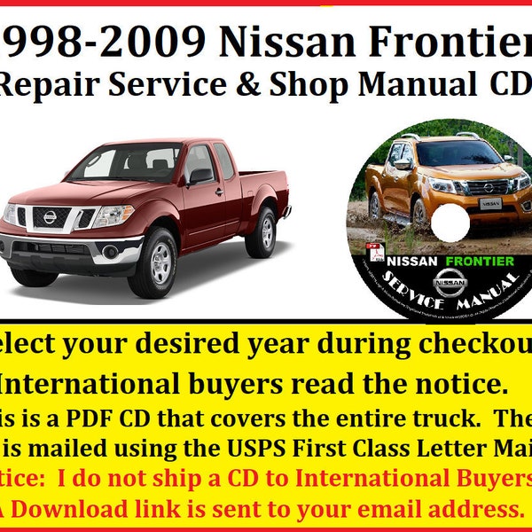 2001 NISSAN FRONTIER REPAIR MANUAL visual data 6