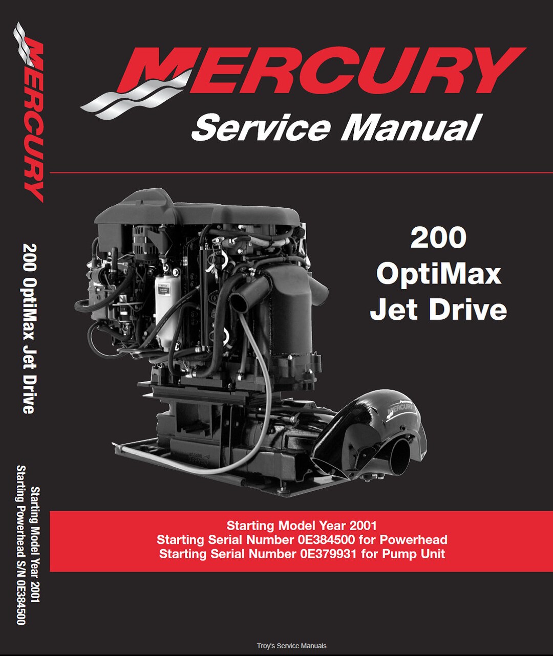 Mercury Jet Drive Repair Service &amp; Shop Manual 200 HP Optimax V-6, Two Stroke, (DI) - Etsy