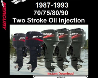 Mercury Outboard Repair Service & Shop Manual 70/75/80/90/100/115 HP Two Stroke