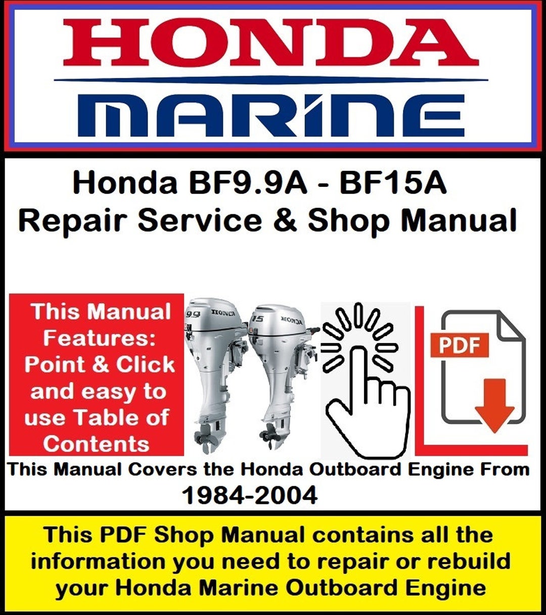 Honda marine outboard bf9.9 a service repair manual