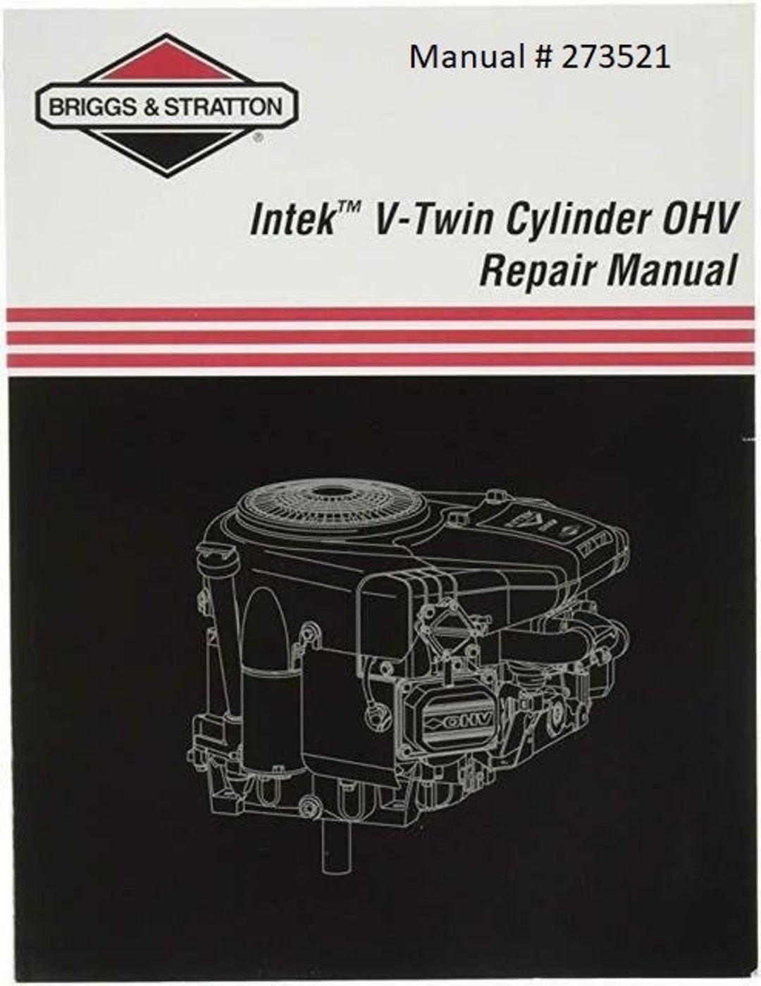 Briggs and Stratton Intek Vtwin Cylinder OHV Repair Manual Etsy