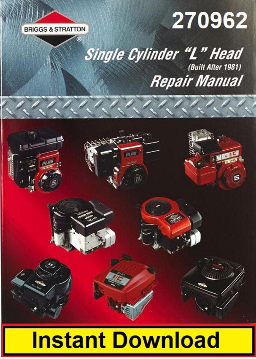 Manuel Atelier Briggs Et Stratton En Français Briggs and Stratton Single Cylinder L Head - Etsy France
