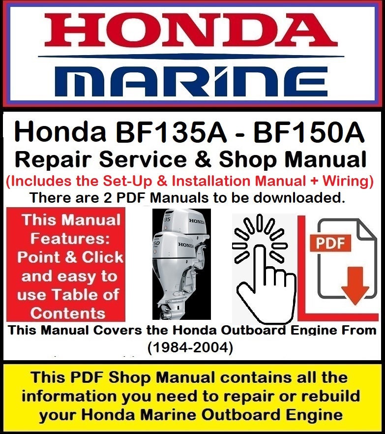 HONDA BF175A BF200A BF225A OUTBOARD SERVICE WORKSHOP AND REPAIR CD