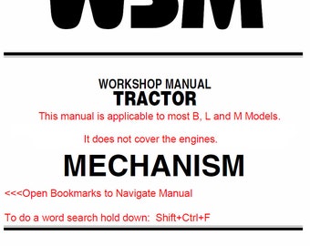 Kubota Repair Service & Shop Manual Generic Tractor WSM - Etsy Canada