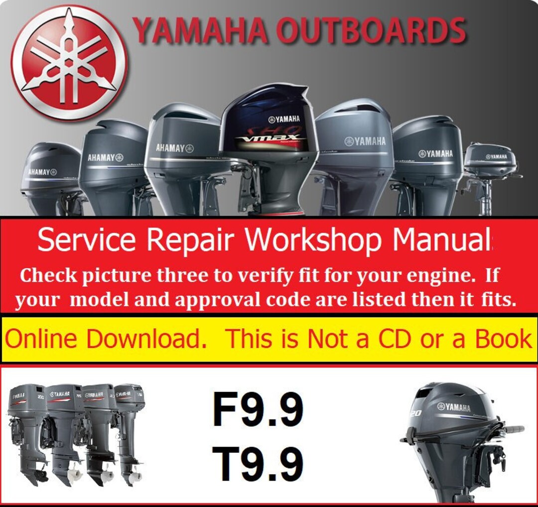 Yamaha Outboard F9.9 T9.9 Repair Service Shop Manual - Etsy