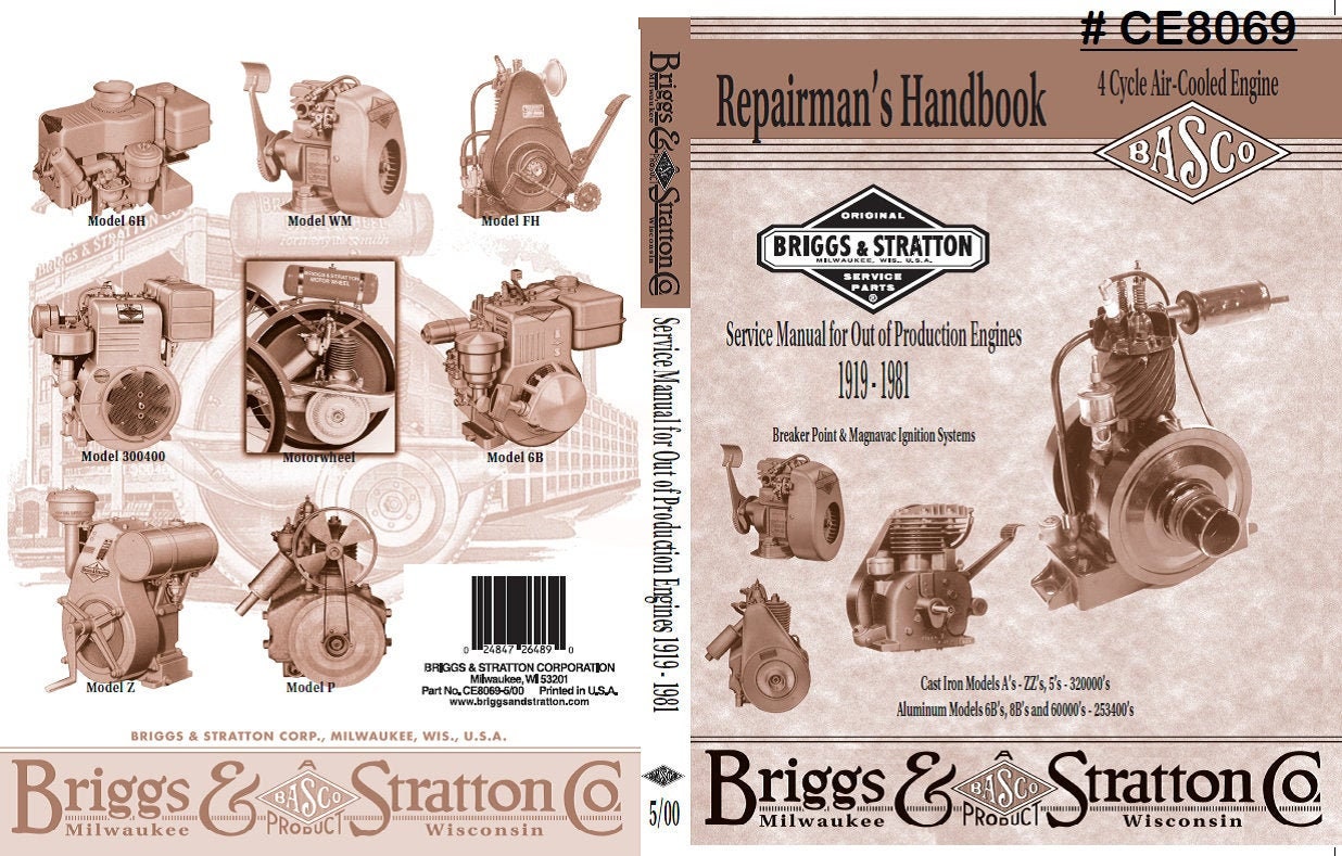 BRIGGS & STRATTON WORKSHP MANUALS ON CD 