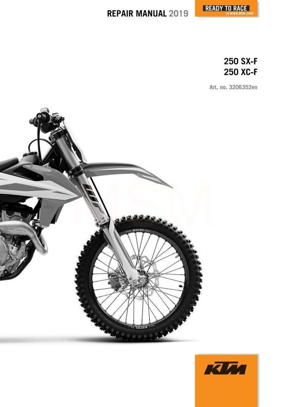 2019 KTM 250 SX-F XC-F Factory Repair Service Shop Manual - Etsy