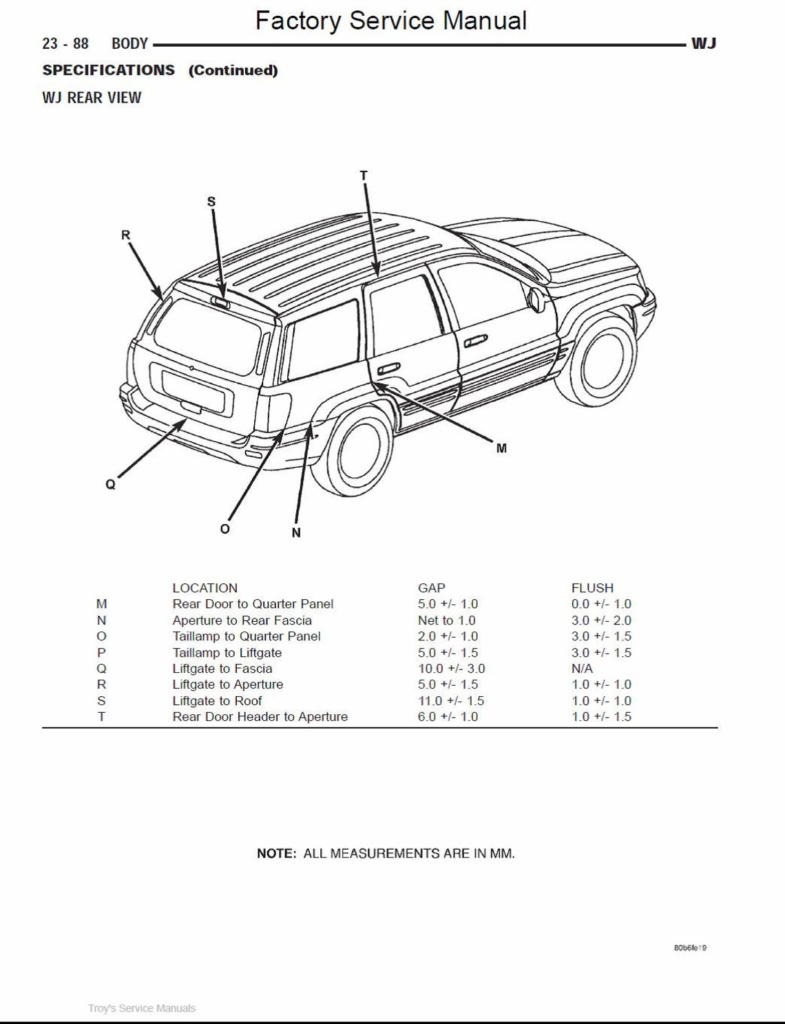 Jeep Grand Cherokee WJ Repair Service & Shop Manual PDF CD