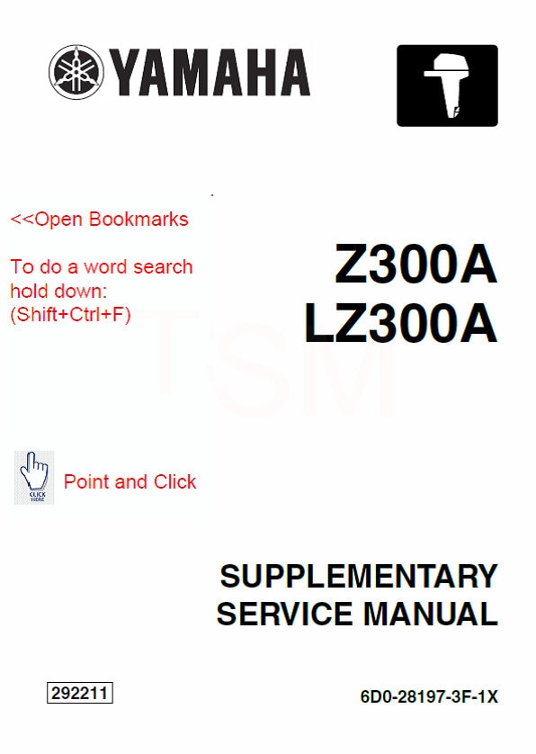Yamaha Outboard Repair Service & Shop Manual (Z300A, LZ300A) - Etsy