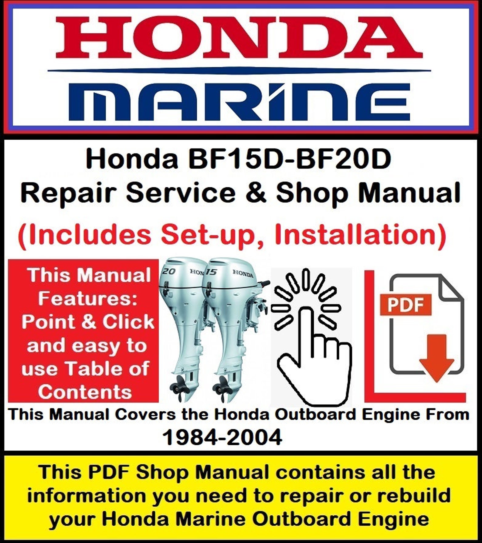 Honda Outboard BF15D-BF20D Service Repair & Shop Manual plus | Etsy