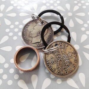 Half Crown Key Ring + Free Half Penny Coin Ring