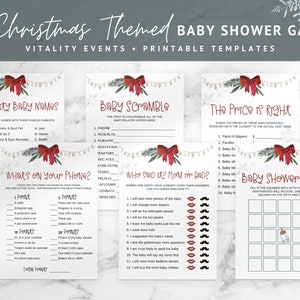 Christmas Baby Shower Games, Winter Baby Shower Games, Baby Its Cold Outside Baby Shower Games, Winter Wonderland Baby Shower Games BCRB