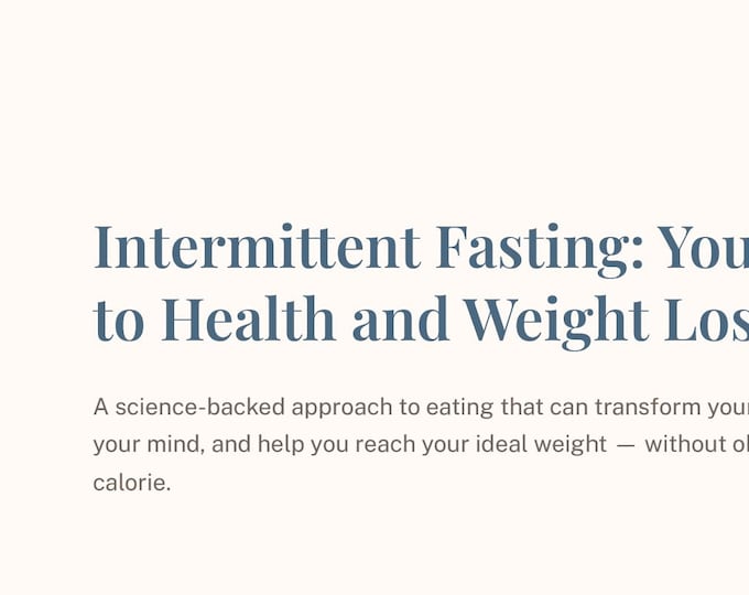 BESCUSTOMS Guide To Intermittent Fasting For Health And Weight Loss