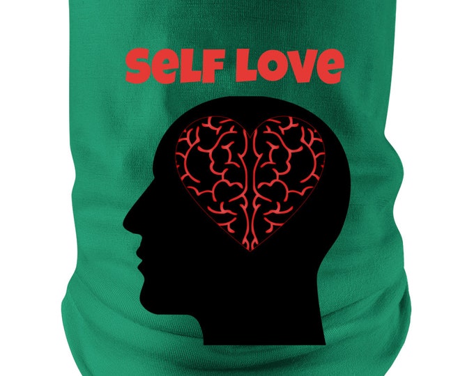 Mental Health Awareness Self Love Green Neck gaiter