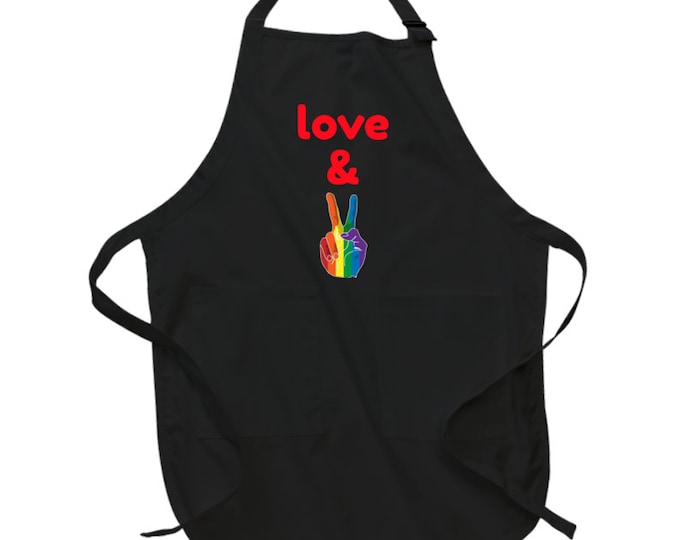Pride Love & Peace Apron