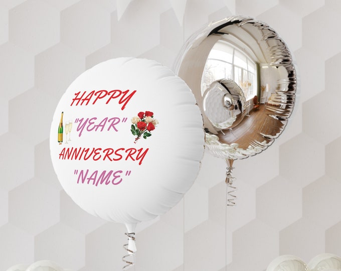 Custom Mylar Helium Balloon, Personalized Party Decor (22 inch)