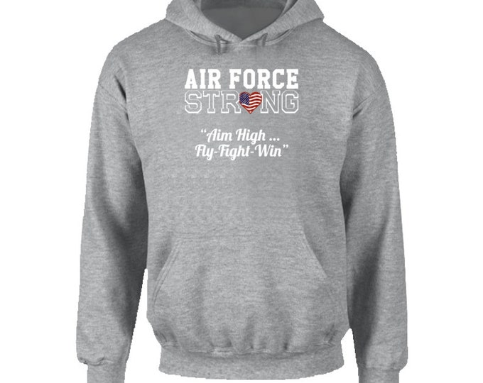 Patriotic Strong Hoodie Grey