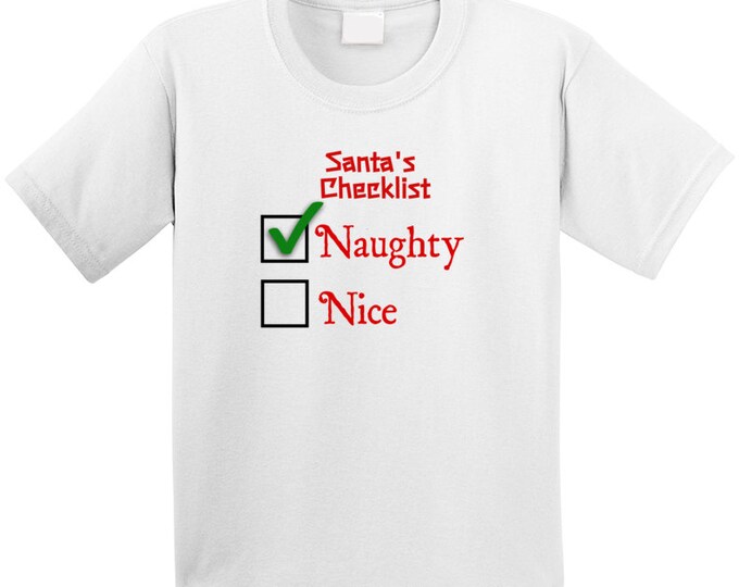 Santas Naughty Checklist T Shirt