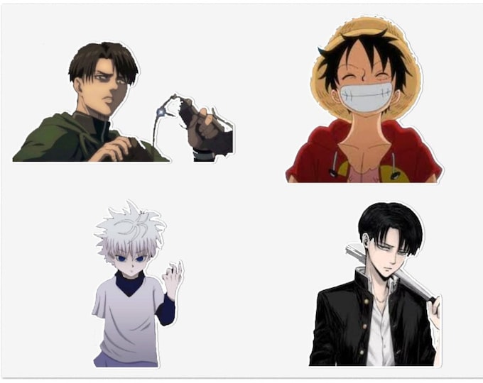 Custom Anime Inspired Sticker Sheet Bundle, 5pcs