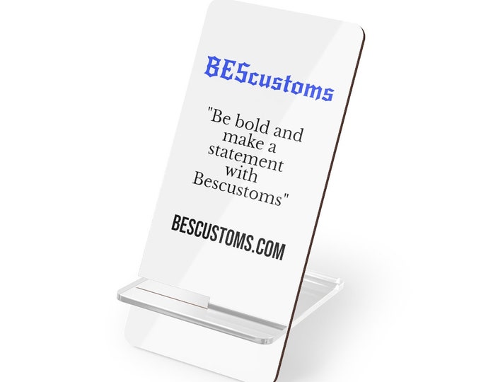 Custom Glossy Hardboard Phone Stand, Desk or Nightstand
