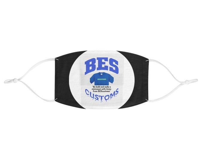 Personalized Polyester Face Mask, Adjustable Reusable Fabric