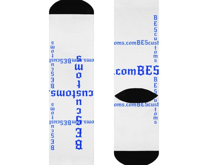 Personalized Crew Socks: Custom Print Socks, One Size Fits All