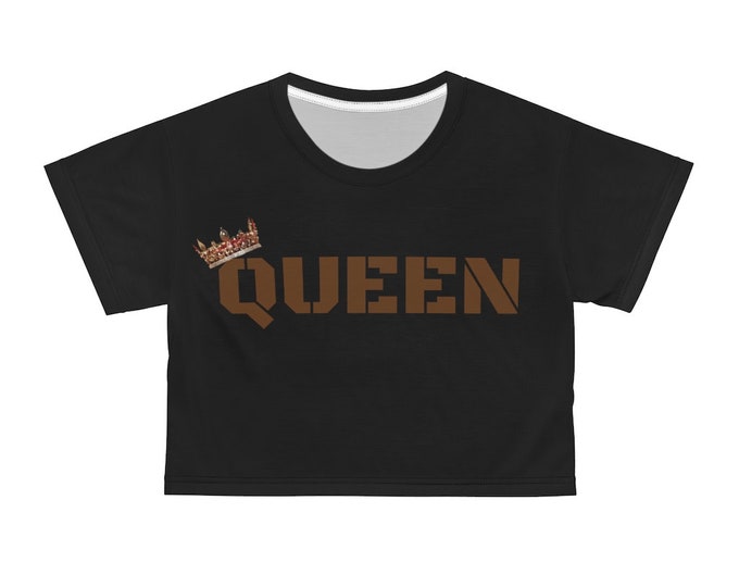 Custom Polyester Crop Tee - Personalized Message
