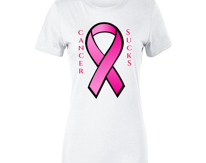 Breast Cancer Ribbon Ladies T Shirt