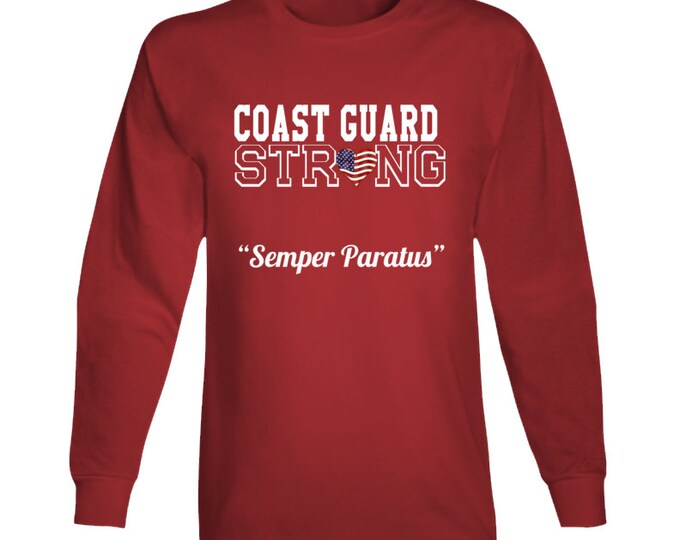 Patriotic Strong Long Sleeve T Shirt Red