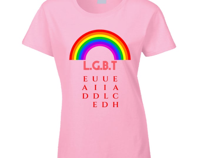Rainbow Lgbt Ladies T Shirt