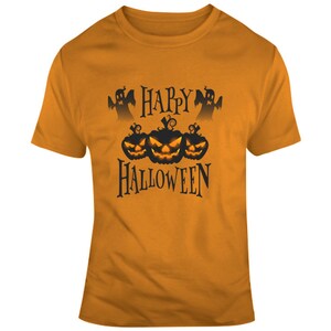 Happy Halloween Spooky Orange T Shirt
