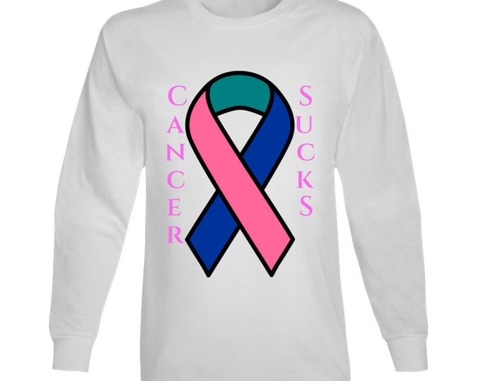 Thyroid Cancer Ribbon Long Sleeve T Shirt