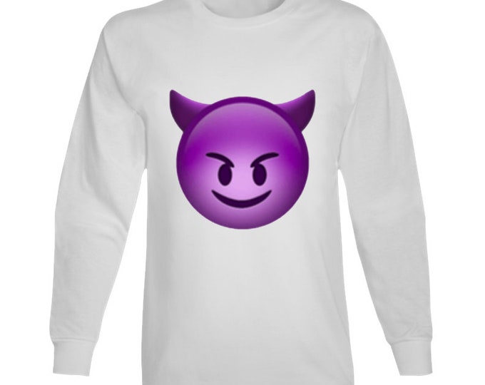 Purple Demon  White Long Sleeve T Shirt