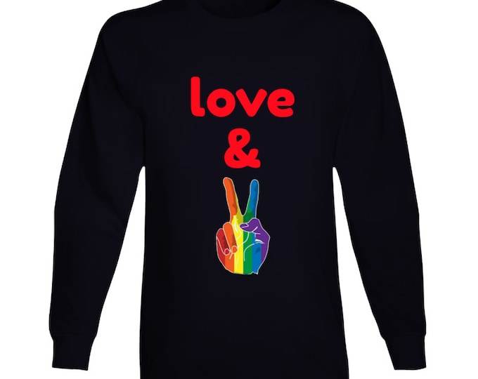 Pride Love & Peace Long Sleeve T Shirt