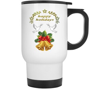 Happy Holidays Turtle Doves Mug