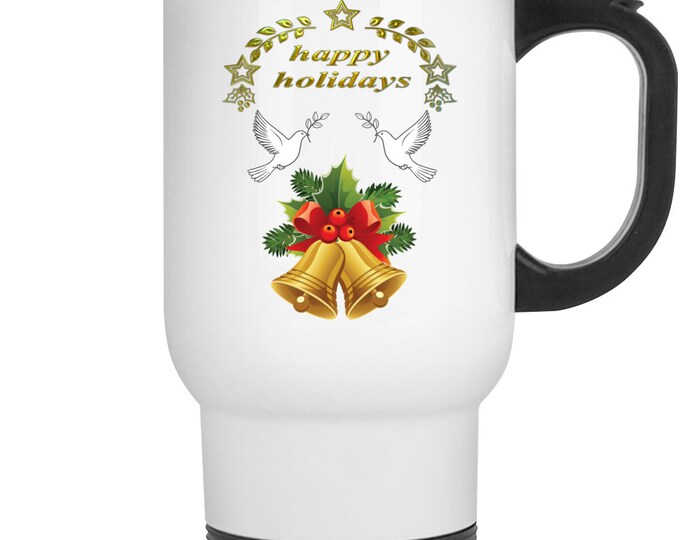 Happy Holidays Turtle Doves Mug
