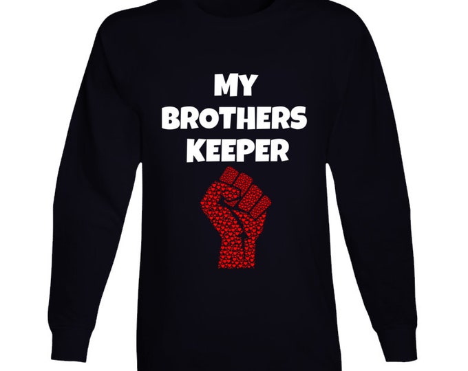 My Brothers Keeper Black Long Sleeve T Shirt