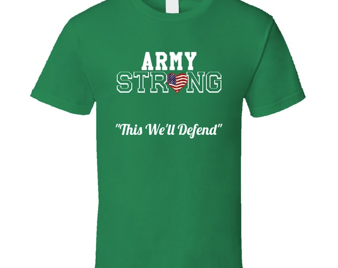Patriotic  Strong T Shirt Green