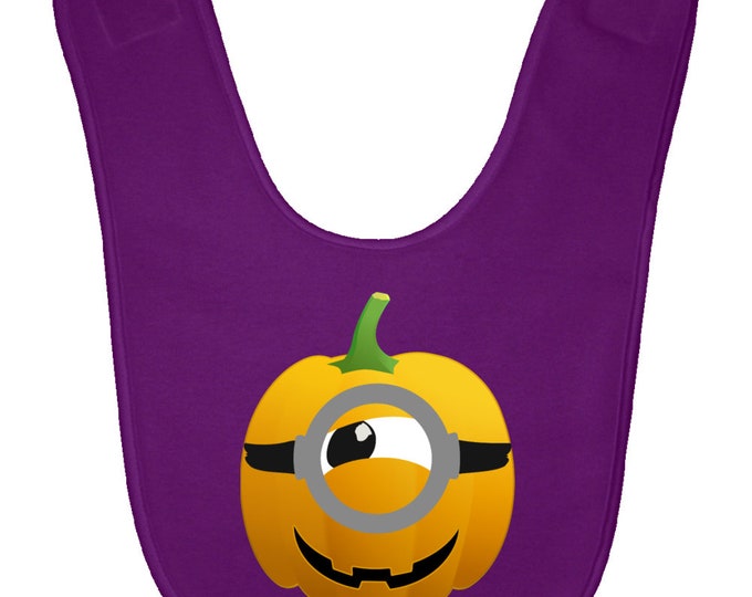 Jack Eye Lantern Purple Baby Bib
