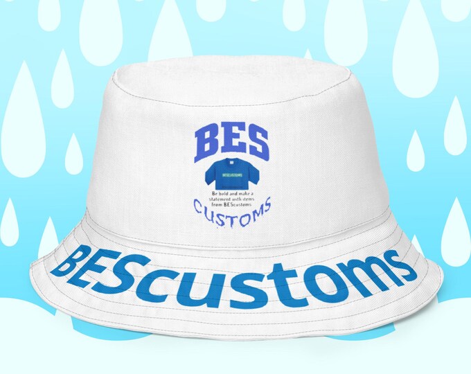 Custom Reversible Bucket Hat, Breathable Linen Feel