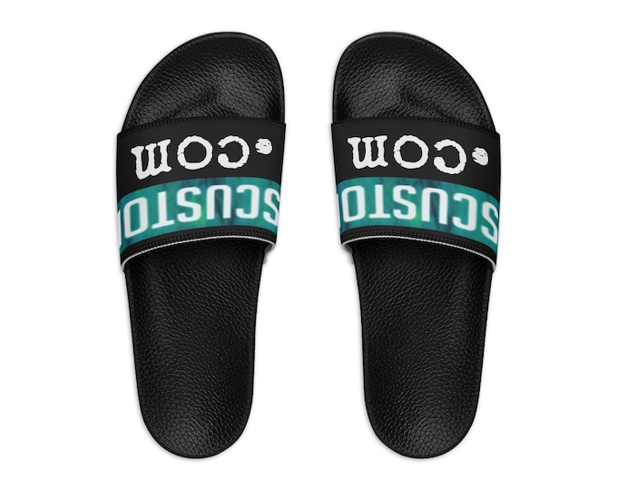 Custom Men's Slide Sandals: Personalized Logo, Text & Graphic